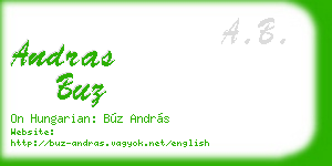 andras buz business card
